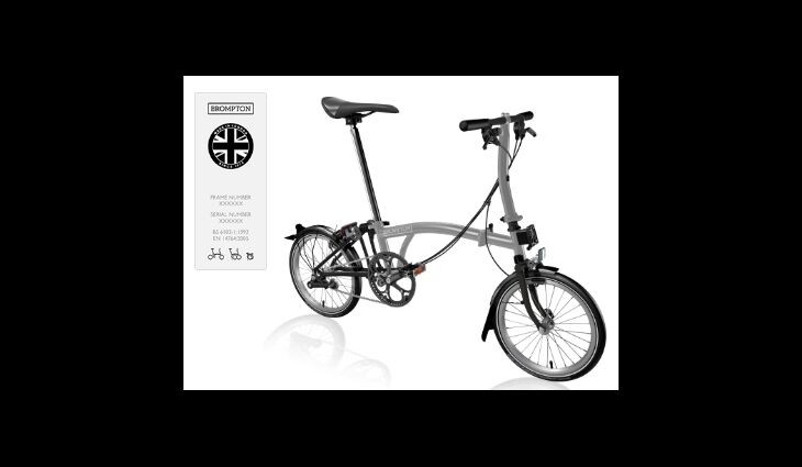 Brompton P Linie Urban 4Gg Storm Grey metallic Lenker Low