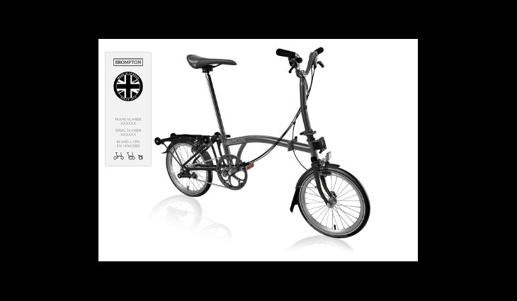 Brompton P Linie Urban 4Gg Midnight Black metall Lenker Mid