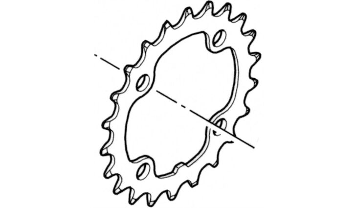 SHIMANO Kettenblatt 9f. Deore 36 Zähne FC-M590/591 schwarz