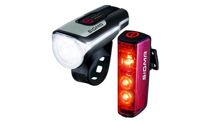 SIGMA Beleuchtungsset Aura 80 FL /Rücklicht Blaze schwar