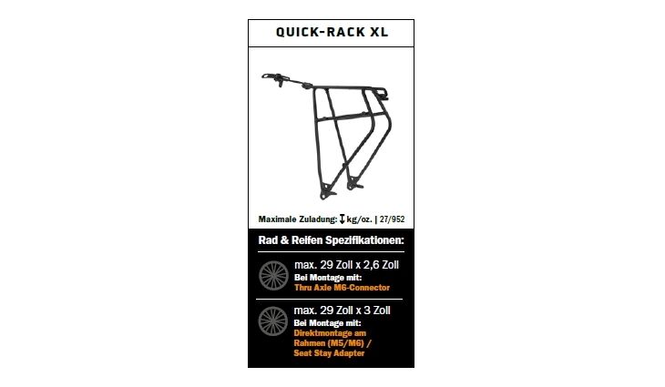 ORTLIEB Quick Rack XL max 27 kg