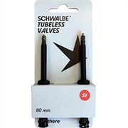 SCHWALBE Tubeless Ventil SV 80mm Paar schwarz 3536