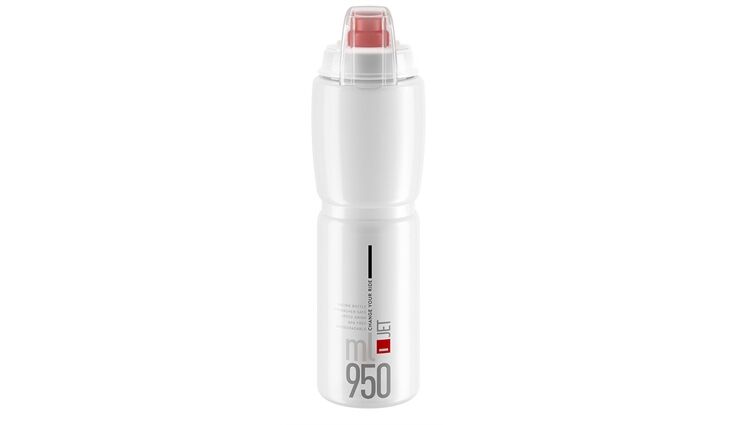 ELITE Trinkflasche JET Plus klar rote Graphik 0,95 L