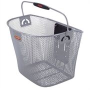 KLICKFIX Uni Korb vorne oval feinmaschig silber