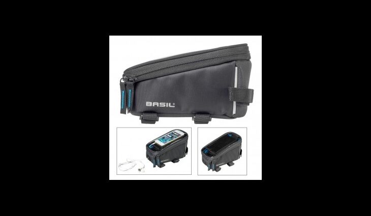 BASIL Oberrohrtasche Sport Design graphite 1 L Regenhaub