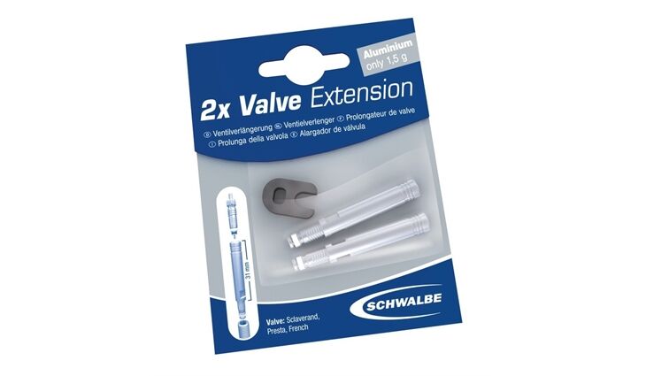SCHWALBE Ventilverlängerung Schwalbe30 mm 2er set schwarz