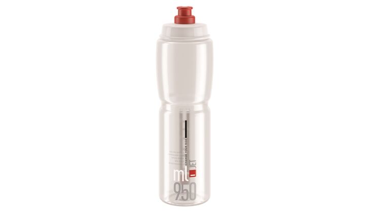ELITE Trinkflasche JET Clear Inhalt: 950 ml klar/rot